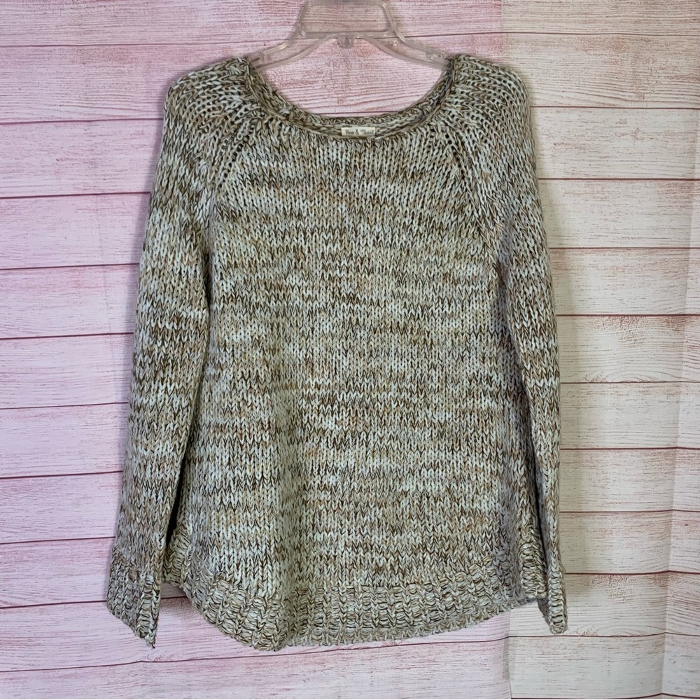 Hem & Thread‎ Warm Long Sleeve Pullover Sweater Size Large